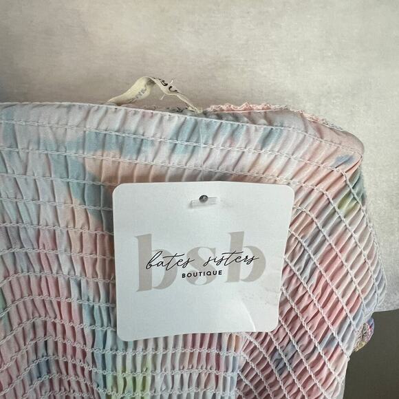 New Sunday Up Maxi Sundress Women's M Smocked Pink Floral Summer Dress Feminine - Picture 7 of 8